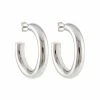 Machete 1" Perfect Hoops In Silver THE SPOTLIGHT