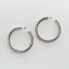 Machete Jewelry 2.5" Twist Hoops In Silver
