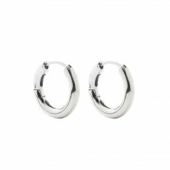 Machete Hinge Hoops In Silver