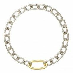 Machete Interchangeable Oval Link Necklace In Silver
