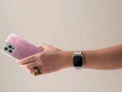 Machete Apple Watch Band In Stainless Steel & Alabaster