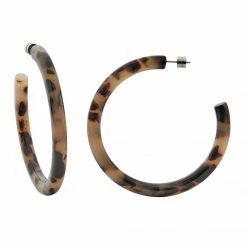 Machete Bold Hoops In Blonde Tortoise