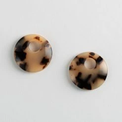 Machete Chunky Hoops With Blonde Tortoise Charms