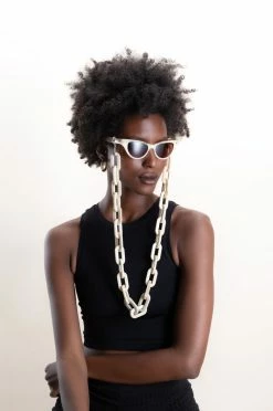 Machete Chunky Sunglass Chain In Alabaster Eyewear Chains
