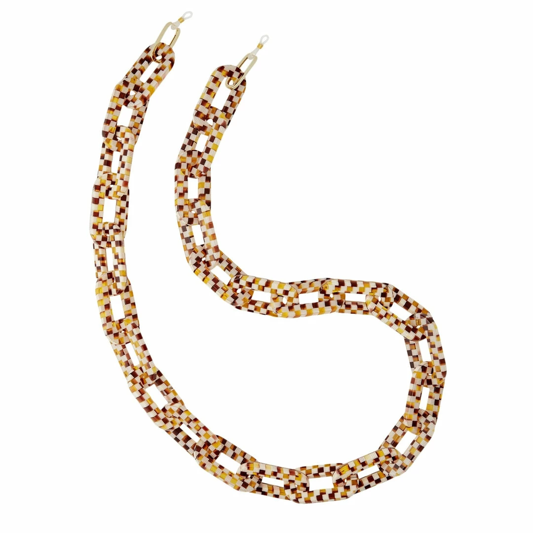 Machete Chunky Sunglass Chain In Tortoise Checker Checker Mania 3 Machete Chunky Sunglass Chain In Tortoise Checker Checker Mania