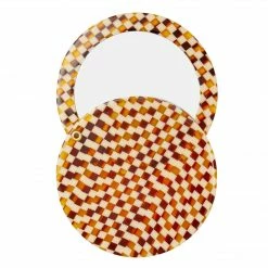 Machete Circle Mirror In Tortoise Checker