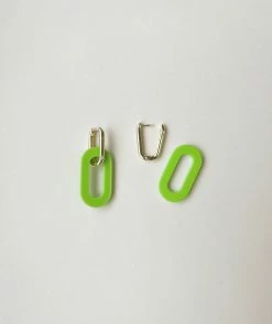 Machete Gold Link Hoops With Charms: