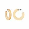 Machete Jewelry Kate Hoops In Clear Tangerine