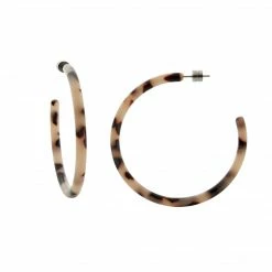 Machete Large Hoops In Ash Blonde Tortoise Jewelry