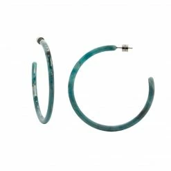 Machete Large Hoops In Jadeite Green