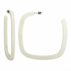 Machete Large Square Hoops In Carrera Lime