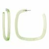 Machete Summer SALE Large Square Hoops In Lime