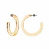 Machete Midi Hoops In Clear Tangerine