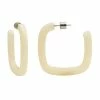 Machete Jewelry Midi Square Hoops In Cream Dot 1 Machete Jewelry Midi Square Hoops In Cream Dot