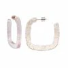 Machete Jewelry Midi Square Hoops In Glitter