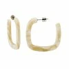 Machete Midi Square Hoops In Ivory Jewelry
