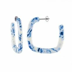 Machete THE SPOTLIGHT Midi Square Hoops In Toile