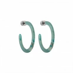 Machete Jewelry Mini Hoops In Jadeite Green