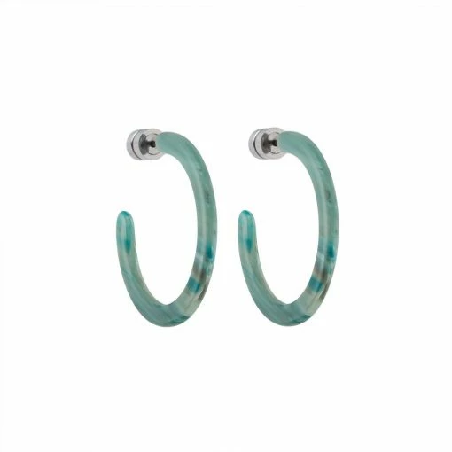 Machete Jewelry Mini Hoops In Jadeite Green