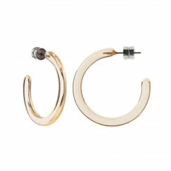 Machete Jewelry Mini Hoops In Clear Tangerine