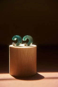 Machete Muse Hoops In Jadeite Green Jewelry