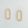 Machete Oval Link Charms In Gold Build Your Own: Charm Hoops