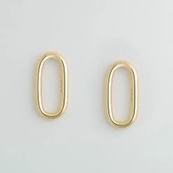 Machete Oval Link Charms In Gold Build Your Own: Charm Hoops