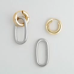 Machete Oval Link Charms In Silver