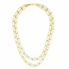 Machete Paperclip Chain Layered Necklace In Gold Jewelry