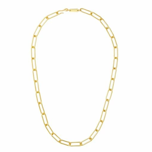 Machete Paperclip Chain Necklace In Gold Jewelry