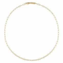 Machete Petite Oval Link Necklace In Gold Jewelry