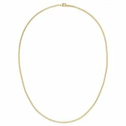 Machete Round Box Chain Necklace In 14k Gold