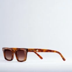 Machete Ruby Sunglasses In Dark Tortoise Stripe