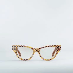 Machete Suzy - Optical Blue Light Frames In Tortoise Checker Checker Mania